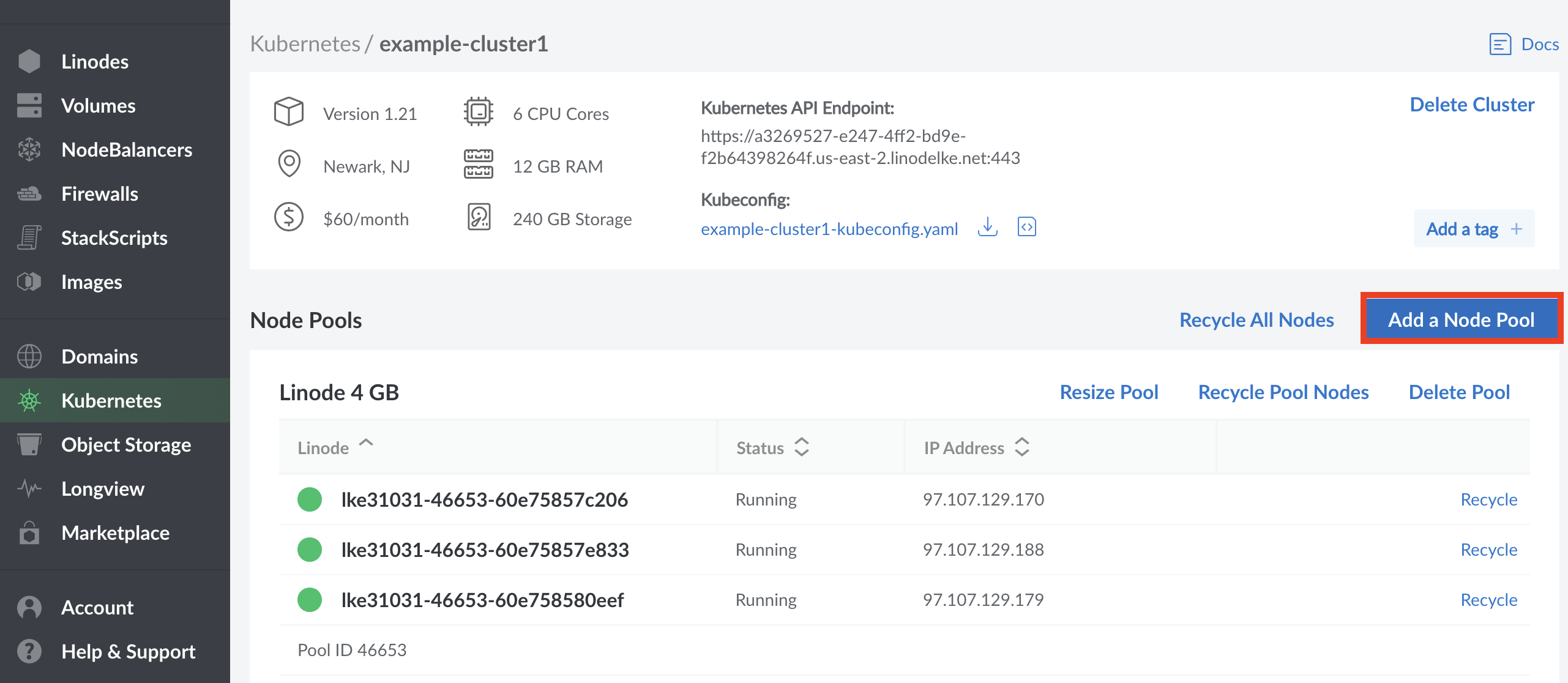 Add a node pool to your cluster