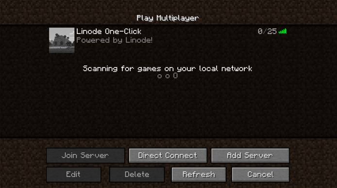 A Minecraft server that is ready to accept connections
