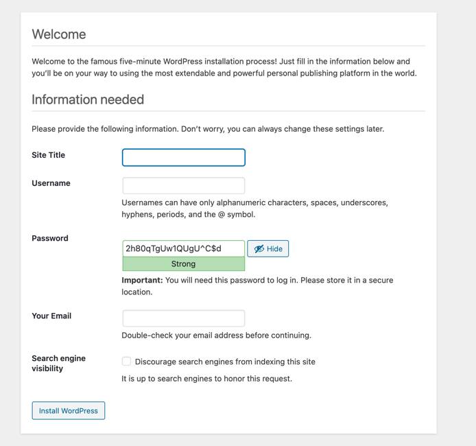 WordPress Welcome Page WordPress Welcome Page